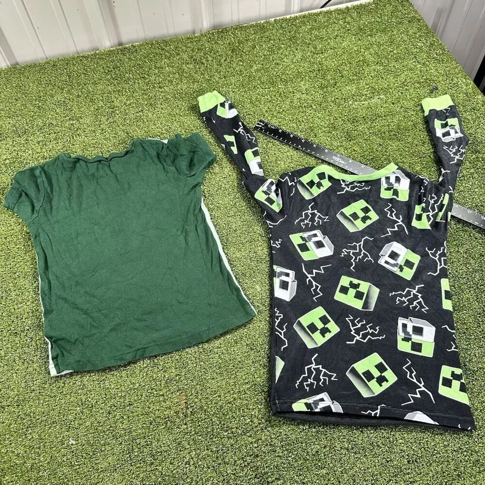 Lot Of 2 Kids Minecraft Pjs Size 8